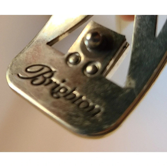 BRIGHTON CHRISTO MERIDIAN ZENITH NARROW CUFF BRACELET SET SILVER CRYSTALS - Picture 9 of 11